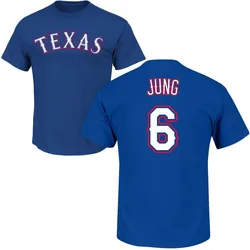 Josh Jung Texas Rangers Men's Royal Roster Name & Number T-Shirt -